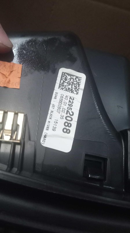 2015 Chevrolet Silverado 1500 Pickup Black Glove Box Upper Door Used OEM