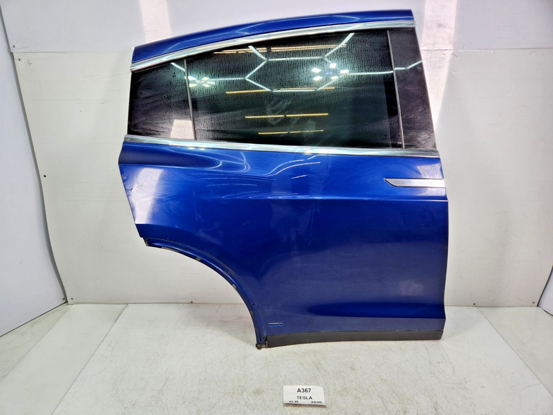 ✅ 2016-2020 OEM Tesla Model X Rear Right Passenger Door Shell Blue PPSB NOTE*