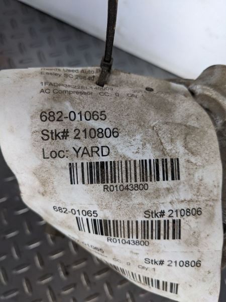 AC Compressor VIN 2 8th Digit Thru 02/18/14 Fits 13-14 FOCUS 1043800