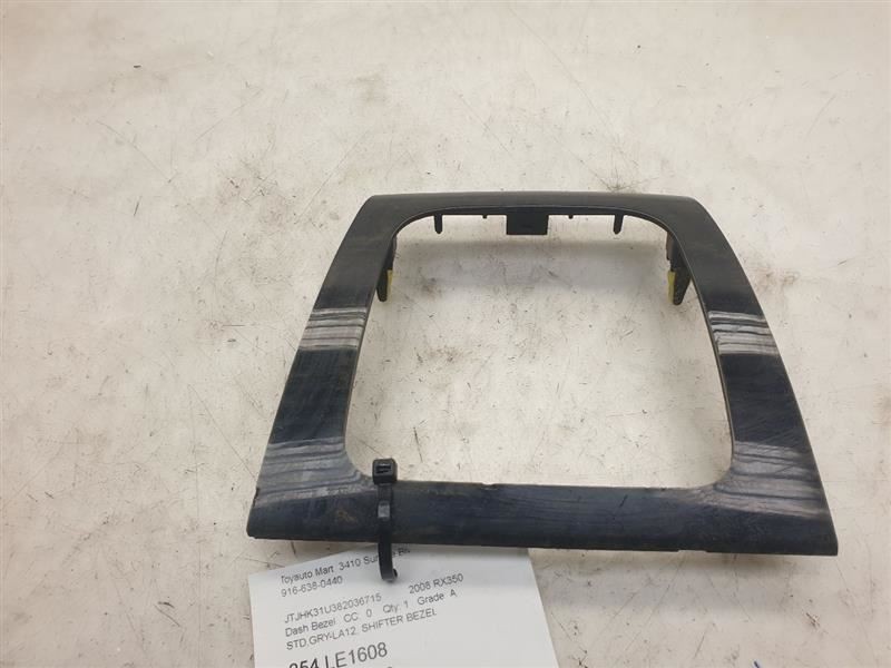 2008 LEXUS RX350 SHIFTER BEZEL ASSEMBLY