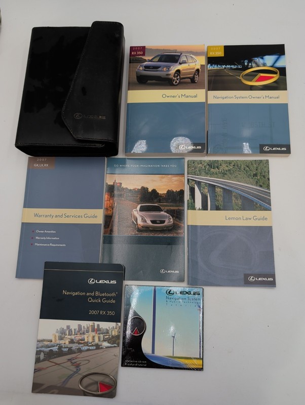 2007 Lexus Rx 350 Owners Manual Complete Set With Navigation & Case