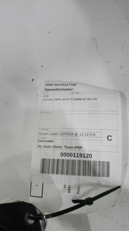Used Speedometer Gauge fits: 2005 Lincoln Navigator cluster MPH ID 5L7T-10849-AC