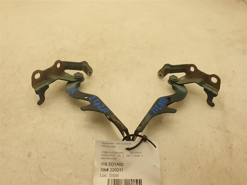 01-03 TOYOTA PRIUS LEFT AND RIGHT SIDES HOOD HINGES