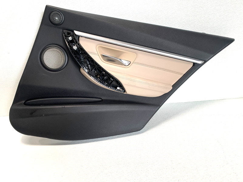 16-18 BMW F30 340i REAR RIGHT SIDE DOOR CARD PANEL OYSTER OEM #A0.13
