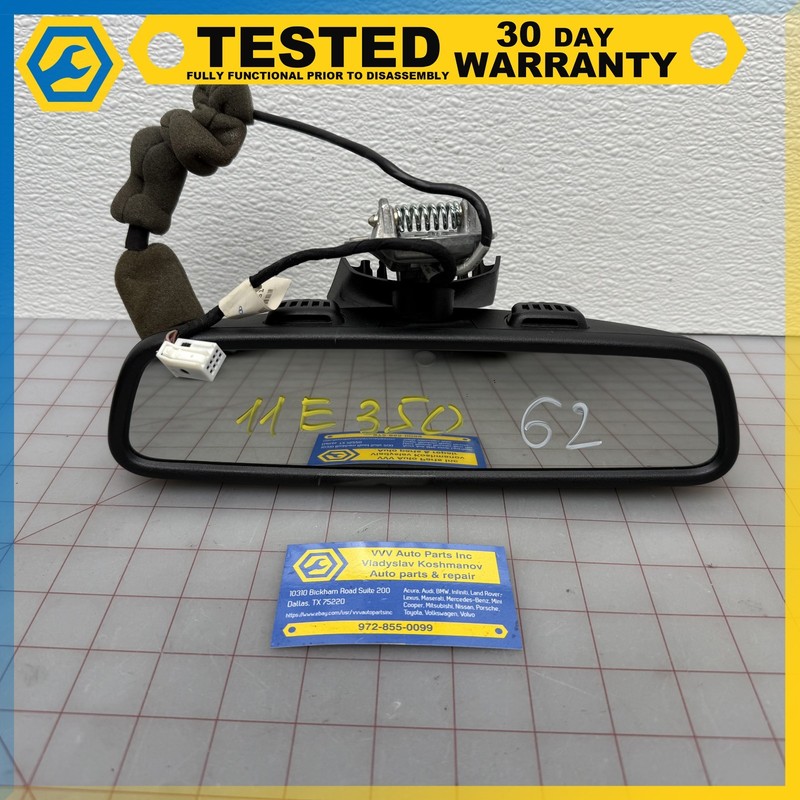 10-13 Mercedes E-class W212 AUTO DIM HOMELINK INTERIOR REAR VIEW MIRROR OEM