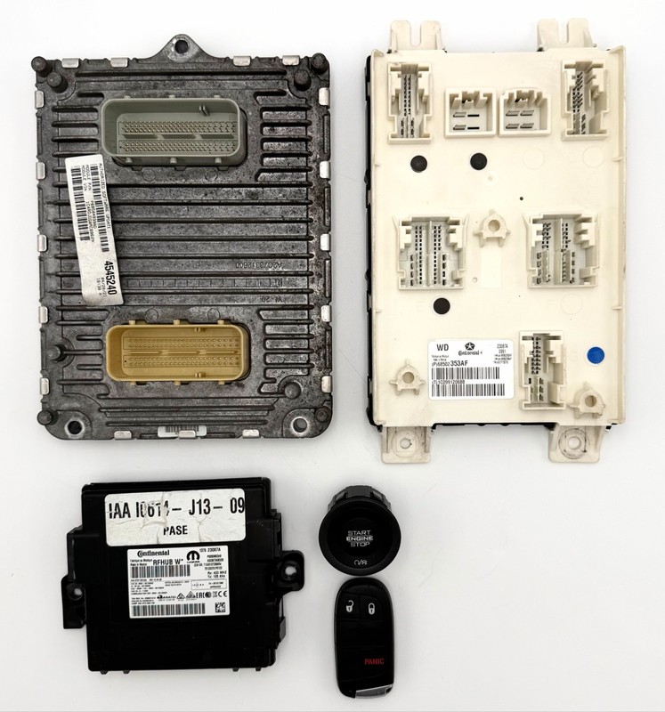 ✅ 2021 DODGE DURANGO OEM ECM BCM BODY IGNITION SWITCH w/ MODULE HUB RECEIVER SET