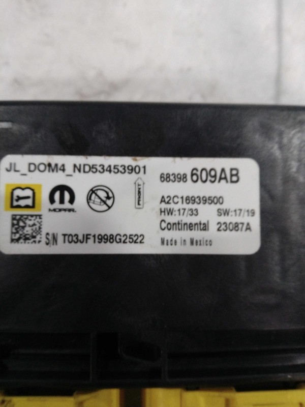 Used Body Control Module fits: 2018 Jeep Wrangler Body Control BCM LHD VIN X 6th