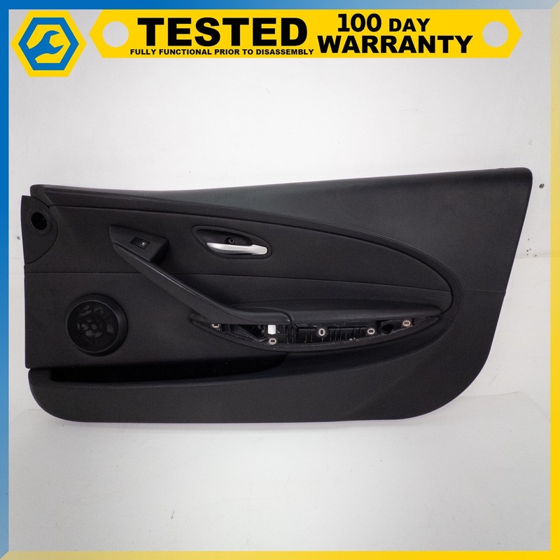 04-10 BMW M6 645CI 650I FRONT RIGHT PASSENGER SIDE INTERIOR DOOR PANEL BLACK OEM