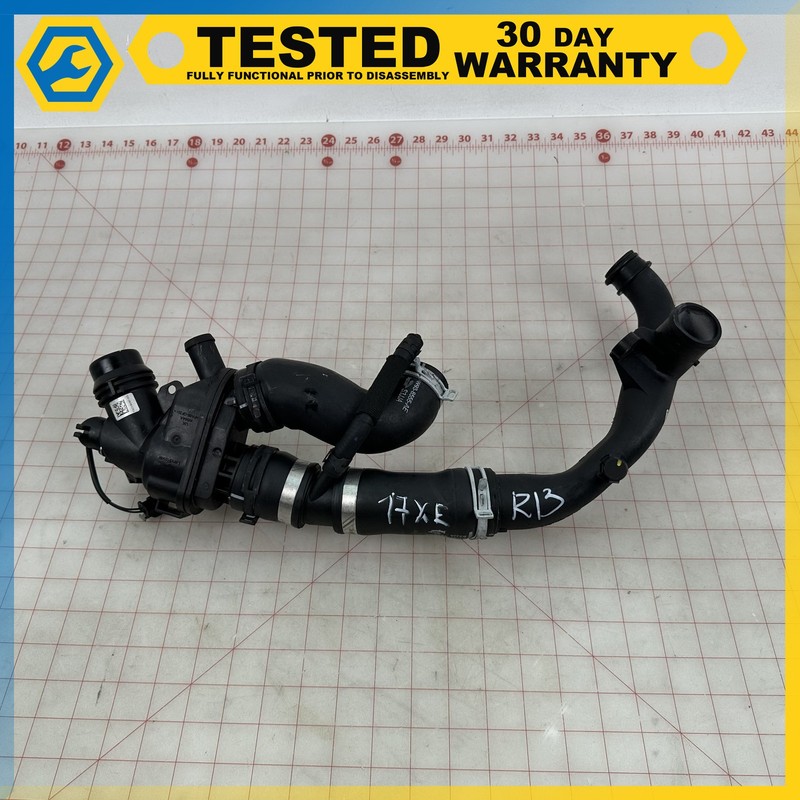 16-20 JAGUAR XE XF 3.0L ENGINE COOLANT THERMOSTAT HOUSING W/ HOSES SET OEM