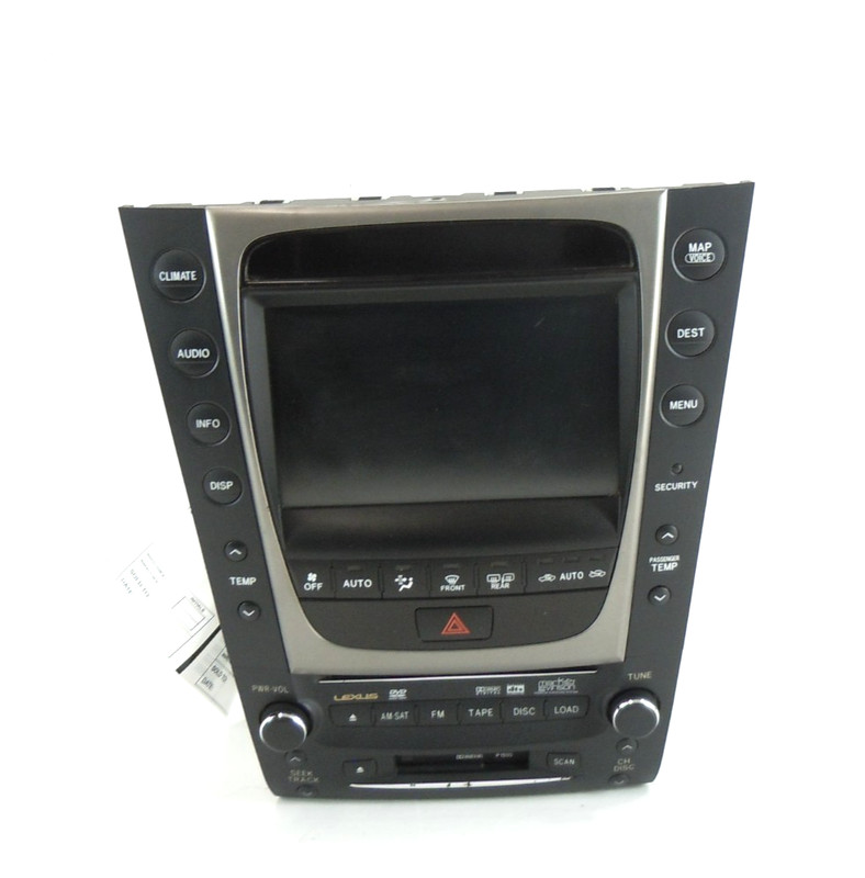 06 Lexus GS300 Navigation Radio Display Climate Control Head Unit 86120-30C80