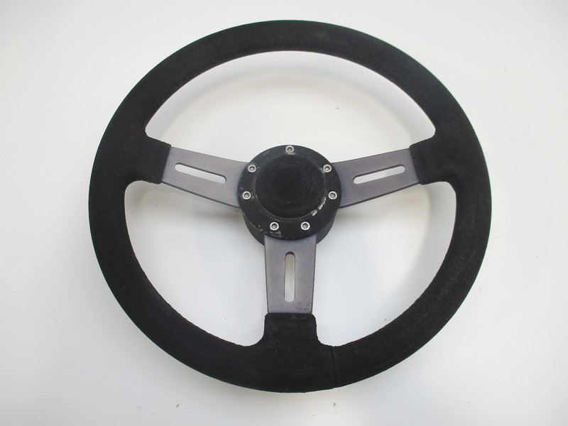 Dino Boat Steering Wheel 13" 3 Slotted Spoke Aluminum