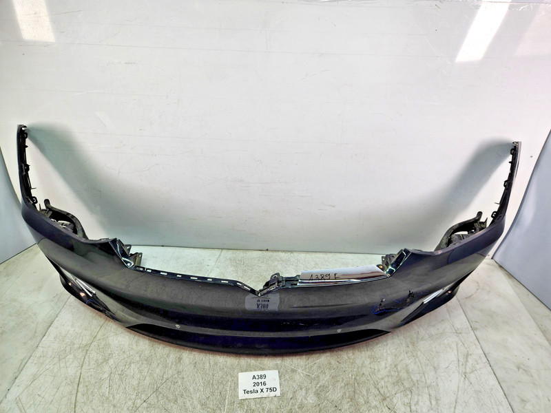 ✅16-20 OEM Tesla Model X Front Bumper Cover Panel Black W/ Fog Light *