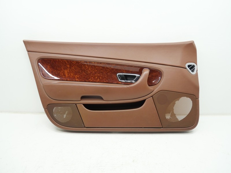 2005 Bentley Continental GT Front Driver Door Panel Left LH Saddle Brown 59k OEM