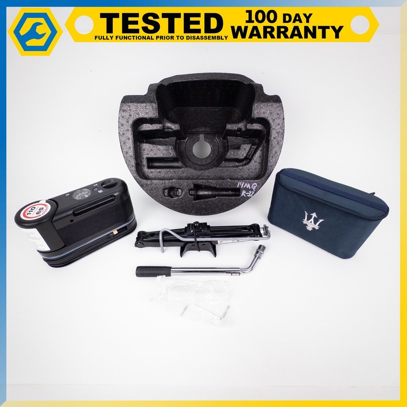 14-19 MASERATI QUATTROPORTE GHIBLI EMERGENCY SPARE TIRE JACK TOOL KIT OEM