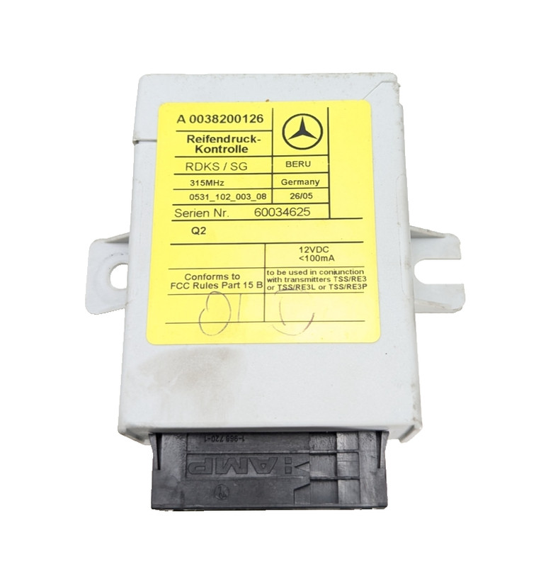 00-06 Mercedes W215 S430 Tire Pressure Monitoring System TPMS 0038200126