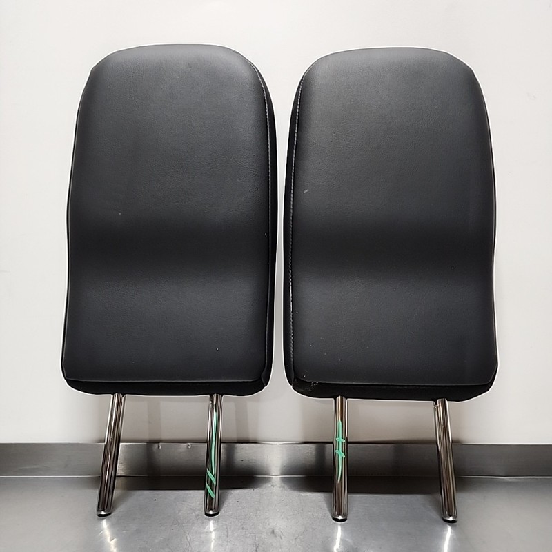 14 Thru 2019 Mitsubishi Outlander Rear Third 3rd Row Headrests OEM Black Leather