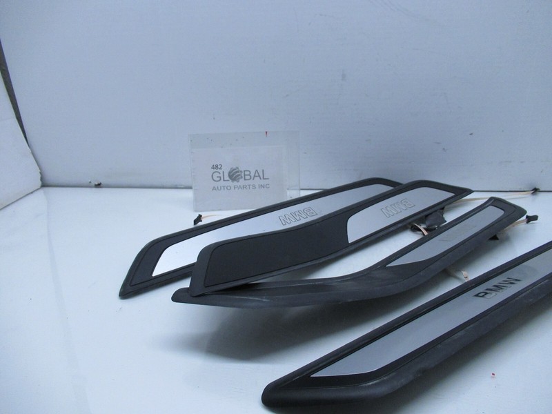 09-12 BMW F01 F02 7 SERIES DOOR ILLUMINATED SILL STEP TRIM SET OF 4 ITEMS OEM