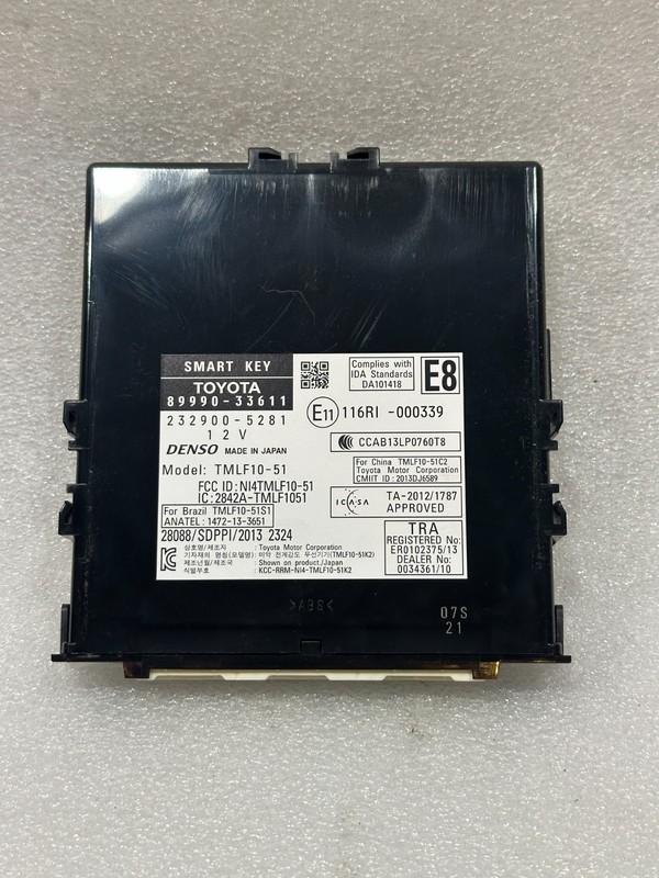 2016 2017 2018 LEXUS ES350 SMART KEY MODULE COMPUTER 89990-33611 OEM