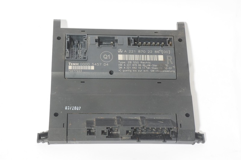 2007 - 2009 MERCEDES BENZ S550 W221 FRONT RIGHT UNDER SEAT CONTROL MODULE OEM