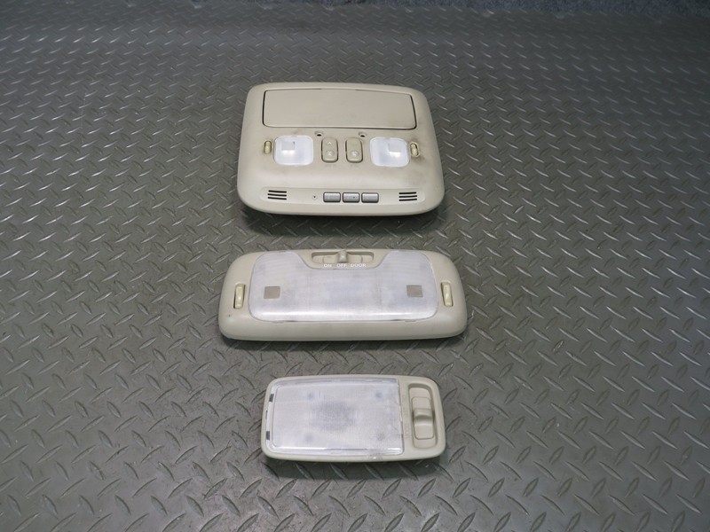 2003-2007 LEXUS UZJ100L LX470 OVERHEAD CONSOLE INTERIOR LIGHT LAMP SET OF 3