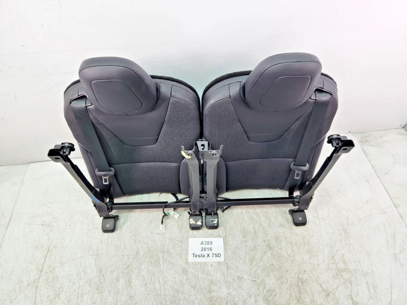 ✅ 16-20 Tesla Model X Rear Right Left Side 3rd Row Upper Seat Leather Black*