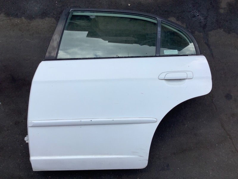 01-05 Civic 4Dr Left Driver Side Rear Vehicle Door Panel Car Entrance Lid White