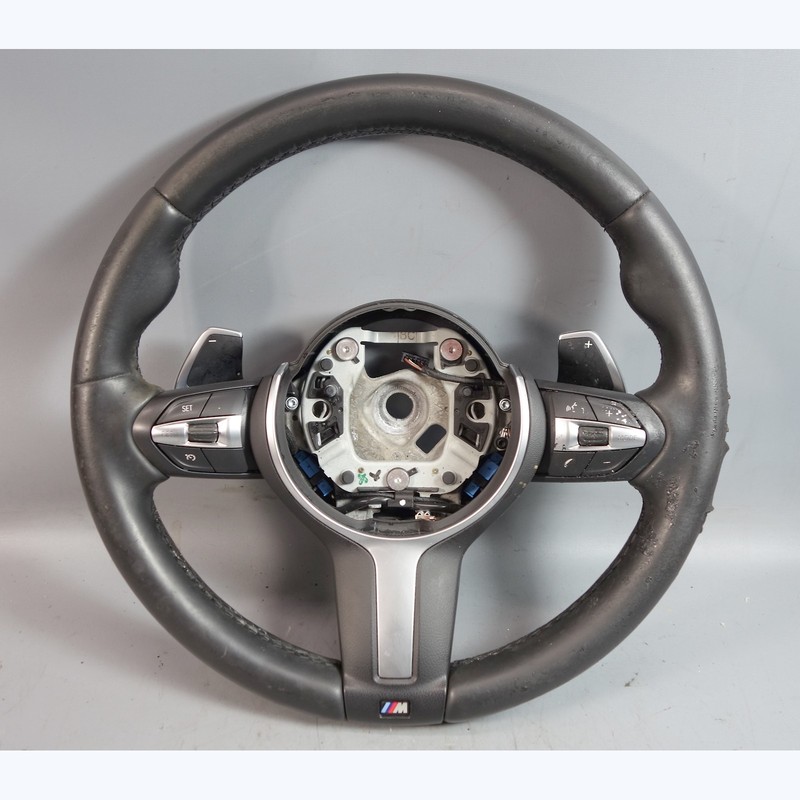 Damaged 2012-2019 BMW F30 3-Series F22 ///M Sport Steering Wheel w Paddles OEM