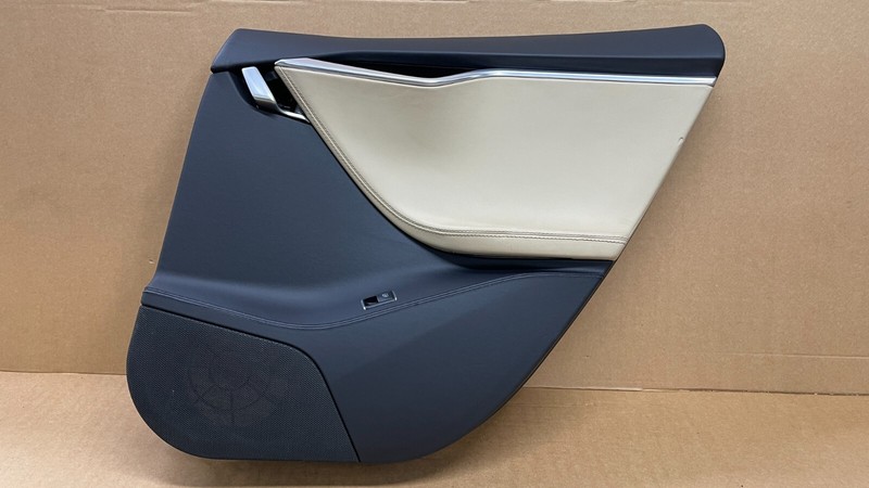 2012-2020 TESLA MODEL S MS REAR RIGHT PASSENGER SIDE DOOR PANEL TAN OEM