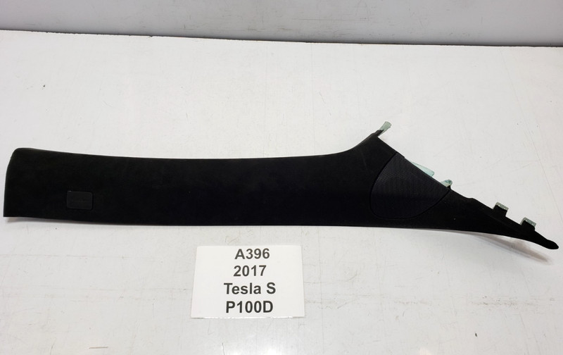 ✅ 12-20 OEM Tesla Model S Front Right Passenger A Pillar Trim Black Alcantara