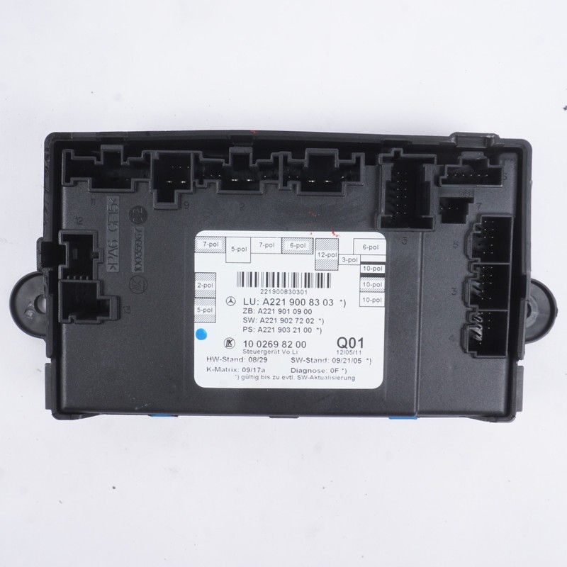 10-13 Mercedes W221 S550 S350 S400 Front Left Door Control Module 2219008303 OEM