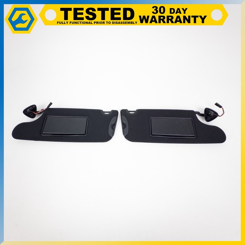 15-23 DODGE CHALLENGER LEFT RIGHT SIDE SUNVISOR SUN VISOR SHADE BLACK SET 2 OEM
