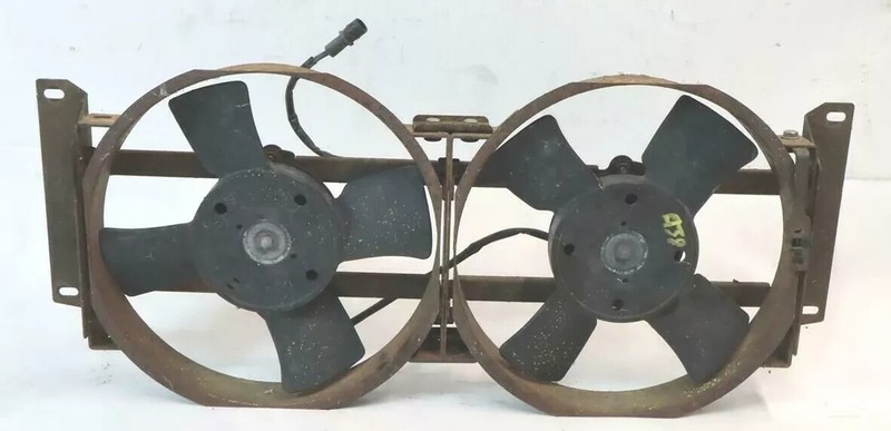 1994 Bentley Turbo R Engine Radiator Cooling Dual Fan Assembly OEM