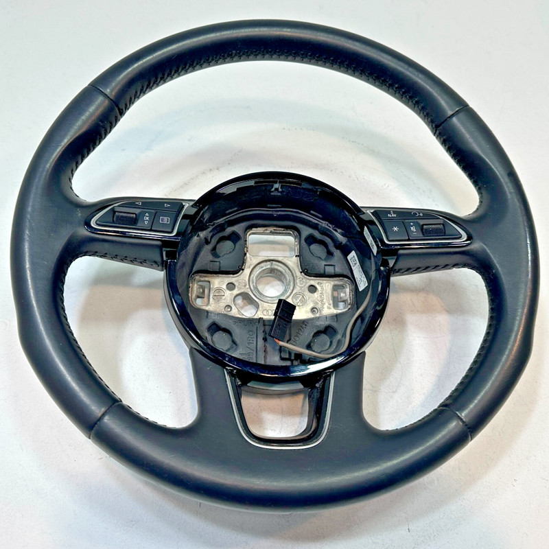AUDI Q3 QUATTRO COLUMN STEERING WHEEL W/ SWITCH LEATHER BLACK 2015-2018 OEM