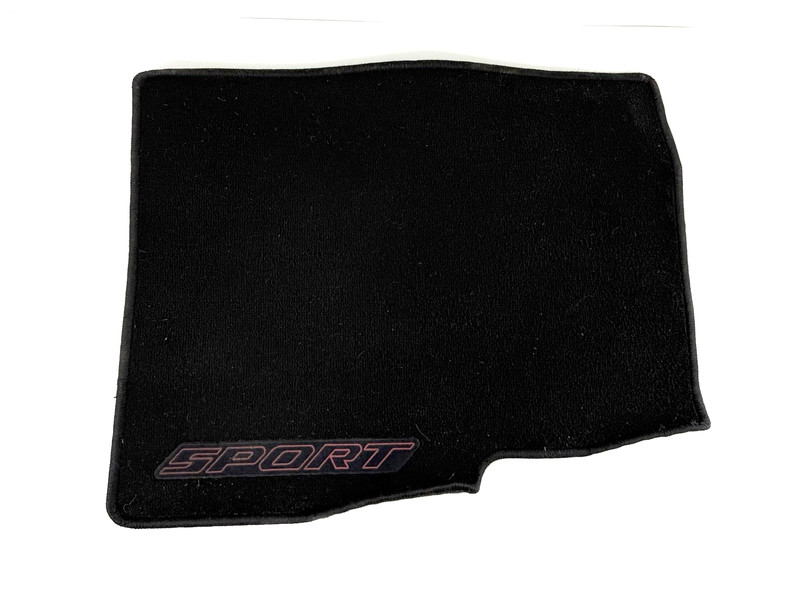 2004-2008 Ford F-150 Driver Floor Mat Black Carpet Sport Red Stitch OEM