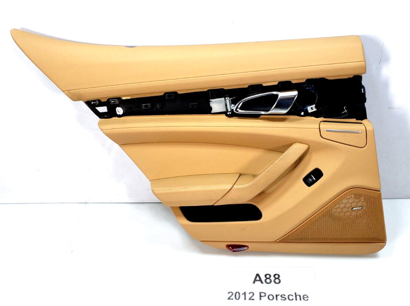 ✅ 10-16 OEM Porsche Panamera 970 Rear Left Driver Door Panel Leather Beige