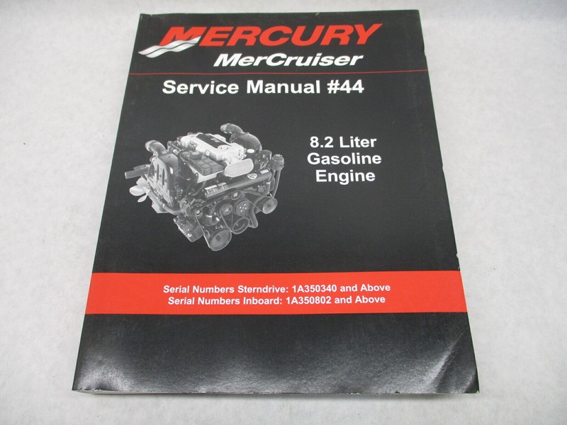 90-879172243 2011 Mercury Mercruiser Gasoline Engine #44 Service Manual 8.2L