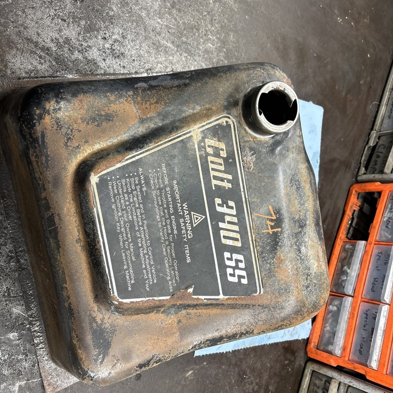 1974POLARISCOLT 340SS Vintage Snowmobile, FUEL TANK METAL