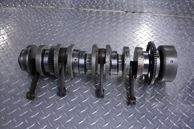 77 SUZUKI GS 750 CRANK CRANKSHAFT PUSH RODS MAGNETO ROTOR OEM GS750