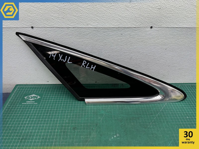 10-15 JAGUAR XJ XJR REAR LEFT DRIVER SIDE DOOR QUARTER WINDOW GLASS OEM