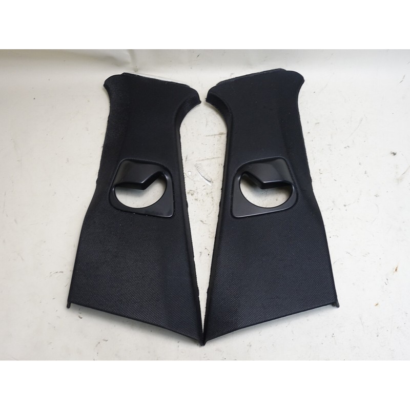 Damaged 2018-2024 BMW G01 X3 F97 Front B- Pillar Cover Trim Pair Black Cloth OEM