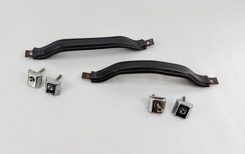 1987-1995 Jeep Wrangler YJ Door Pulls Pair Full Hard Half Dark Gray Handles OEM