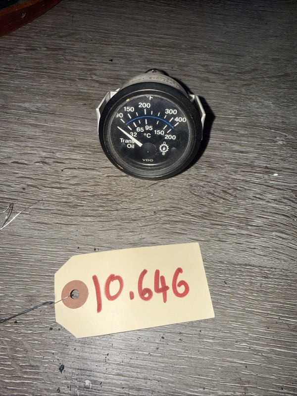 VDO Temp Gauge w/out Bracket Kit, 12V, P/N 1 231 015 135,