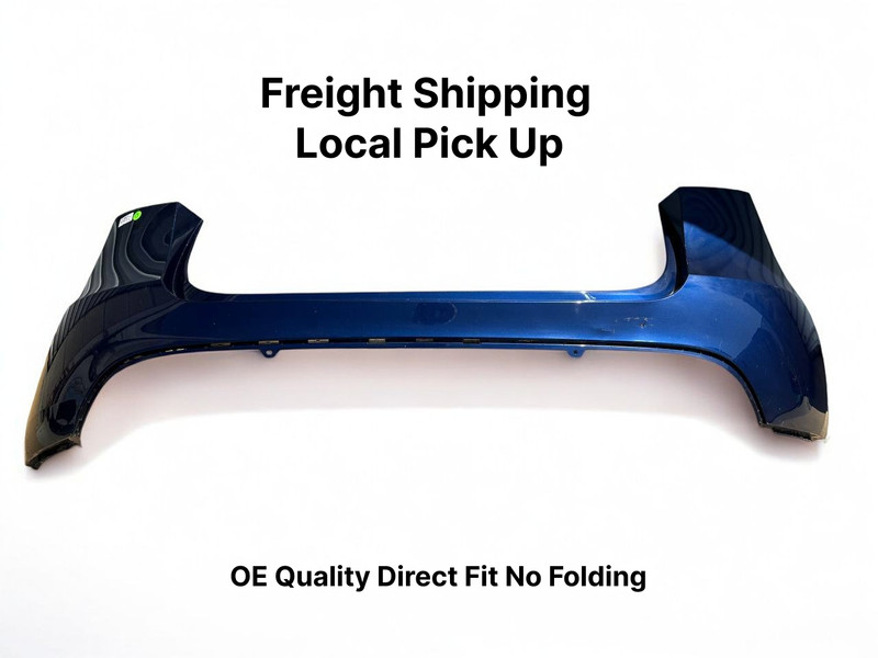 ✅ 20-22 Tesla Model Y Rear Bumper Cover Blue no/Sensors w/bent