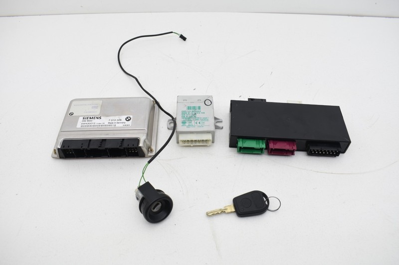 2002 BMW Z3 2.5 M54 Manual Engine Computer DME EWS BCM Key Ignition Set OEM KW52