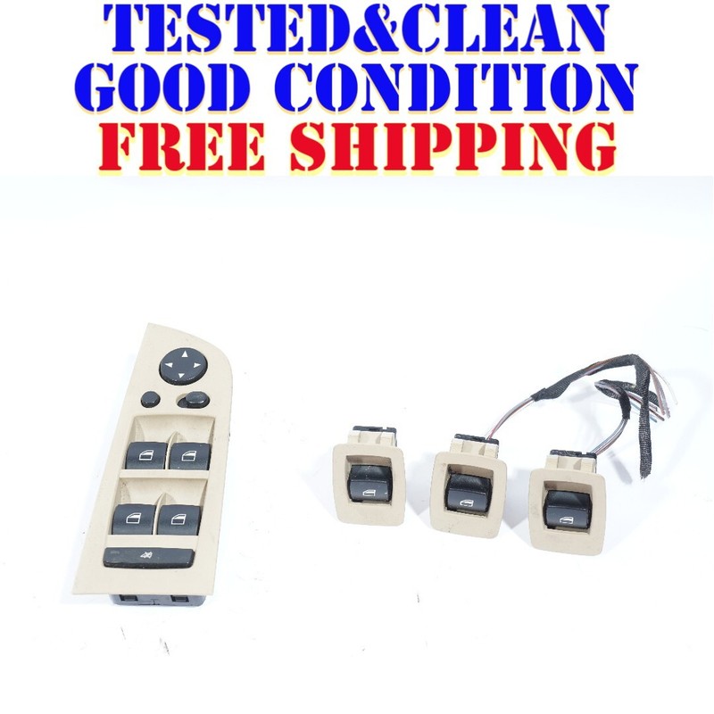 07 08 09 BMW 328i WINDOW CONTROL MASTER SWITCH SET OF 4 OEM