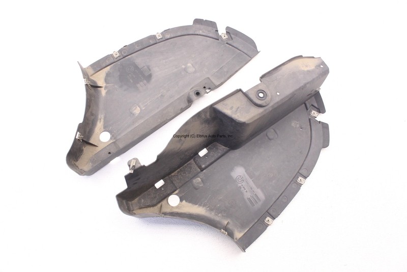 BMW 335xi SEDAN 13 14 15 REAR UNDERBODY FLOOR PAN SPLASH HEAT SHIELDS PAIR OEM