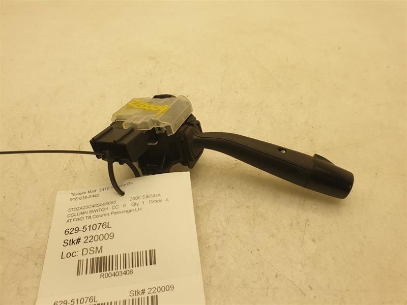 04 05 06 07 08 09 10 TOYOTA SIENNA STEERING COLUMN SWITCH ASSEMBLY