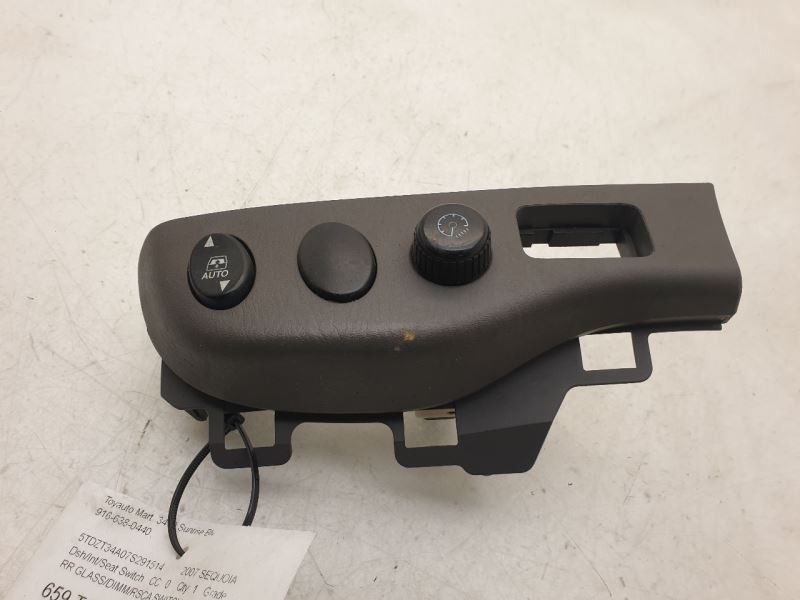2007 TOYOTA SEQUOIA SR5 DASH DIMMER / BACK GLASS CONTROL SWITCH