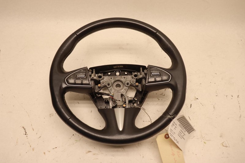 2014-2015 INFINITI Q50 DRIVER STEERING WHEEL LEATHER MULTIFUNCTION BLACK OEM