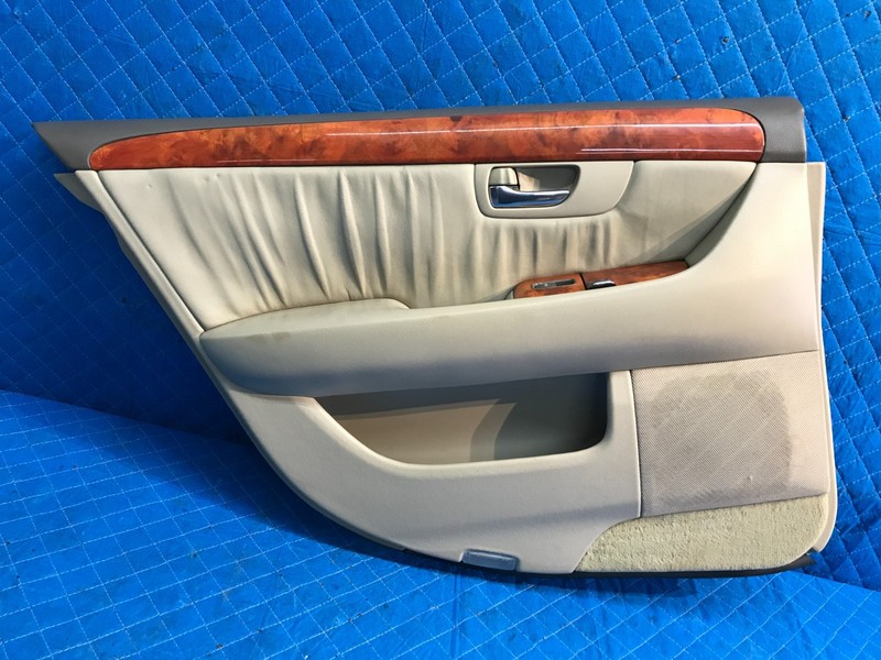 2001-2006 Lexus LS430 Rear Left LH Driver Door Panel Beige LK04 Leather OEM